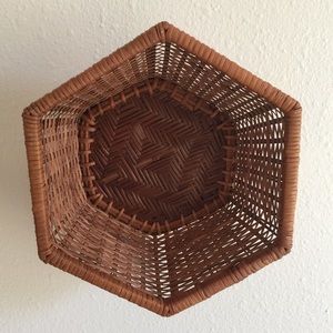 Cute hexagon wicker basket